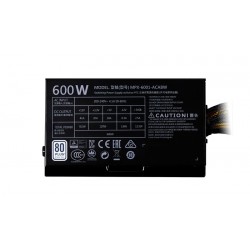 Cooler Master – MasterWatt Lite 230V 600W – Green Power Supply